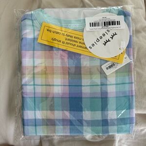 Little sleepies Pastel Plaid Long Sleeve & Pants Pajama Set size 4T